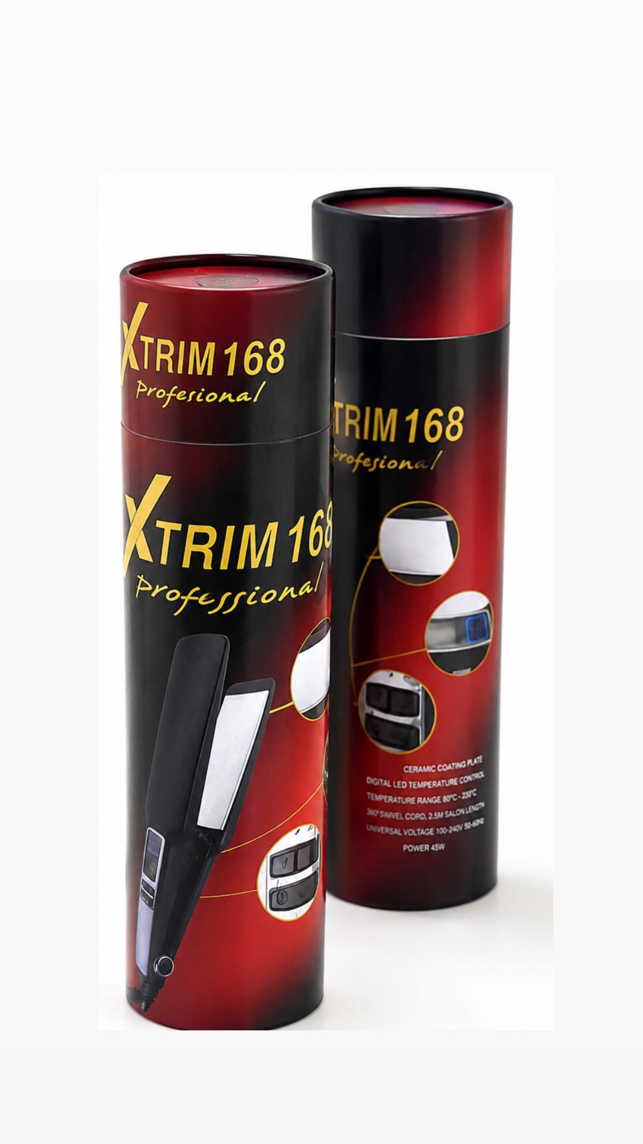 מחליק שיער מקצועי אקסטרים 168 פלטות טיטניום