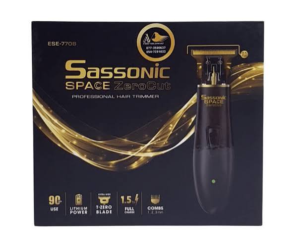 מכונת תספורת נטענת Sassonic Space ZeroCut ESE770B
