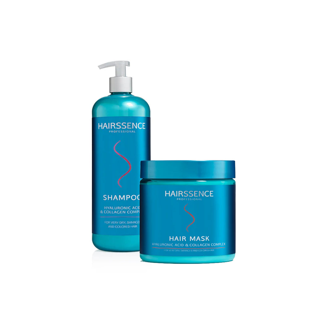 היירסנס מארז שמפו ומסכה לשיקום הזנה וטיפוח לכל סוגי השיער